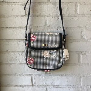 Liz Claiborne Gingham + Floral Cross Body